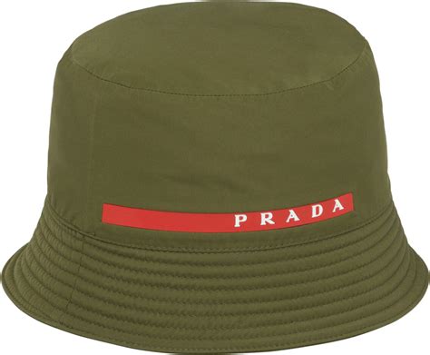 prada green bucket hat|prada green re nylon hat.